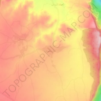 Mapa topográfico Chak Misri, altitud, relieve