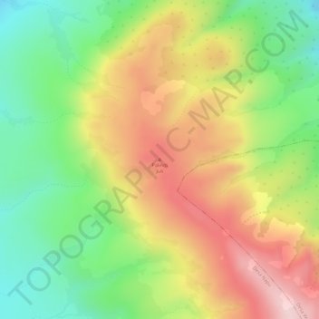 Mapa topográfico Palindi Juli, altitud, relieve