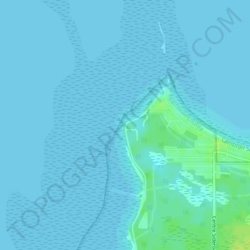 Mapa topográfico Cape Ipperwash, altitud, relieve