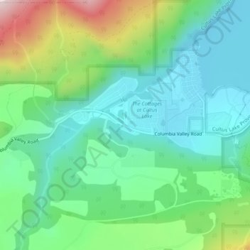 Mapa topográfico Lindell Beach, altitud, relieve
