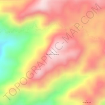 Mapa topográfico Buttu Rattebote, altitud, relieve