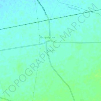 Mapa topográfico Kurali, altitud, relieve