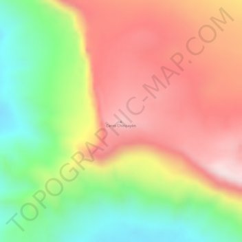 Mapa topográfico Cerro Chiricayén, altitud, relieve