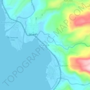 Mapa topográfico Kimaya, altitud, relieve