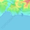 Mapa topográfico Anse du Petit Nid, altitud, relieve
