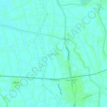 Mapa topográfico Zawiyat Garawan, altitud, relieve