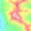 Mapa topográfico Huron Peak, altitud, relieve