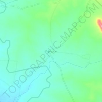 Mapa topográfico Vejegaon, altitud, relieve