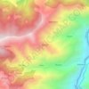 Mapa topográfico Myunda, altitud, relieve