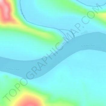 Mapa topográfico Georgetown, altitud, relieve