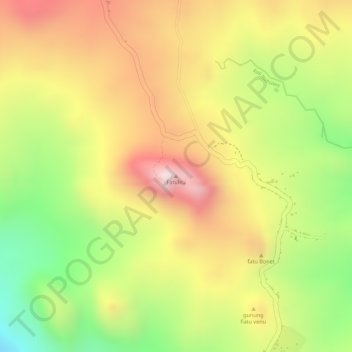 Mapa topográfico Fatuleu, altitud, relieve