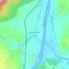 Mapa topográfico Ascutney, altitud, relieve