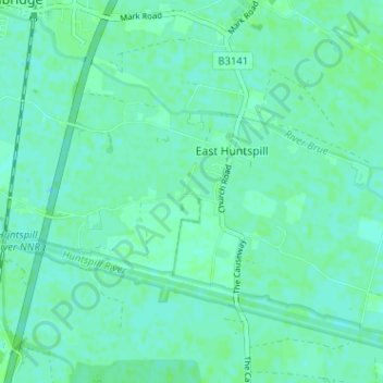 Mapa topográfico Cote, altitud, relieve