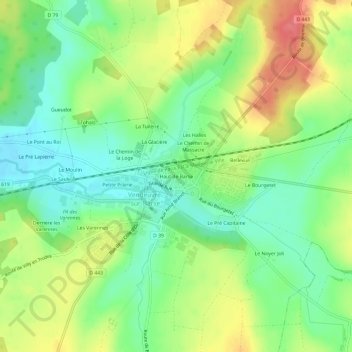 Mapa topográfico Haut de Barse, altitud, relieve