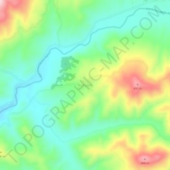 Mapa topográfico Külcüler, altitud, relieve