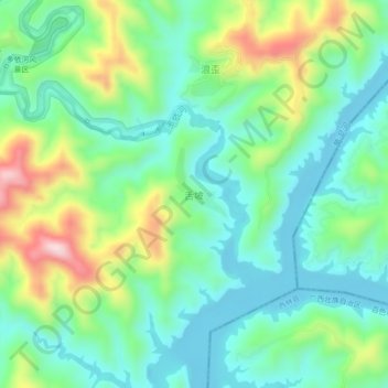 Mapa topográfico 舌坡, altitud, relieve