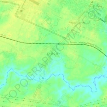 Mapa topográfico Khel Gaon, altitud, relieve