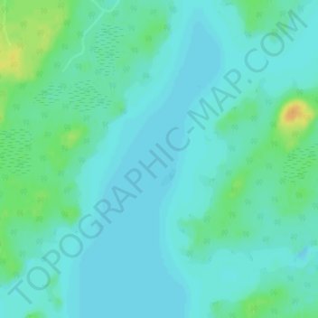 Mapa topográfico Lac Dickson, altitud, relieve