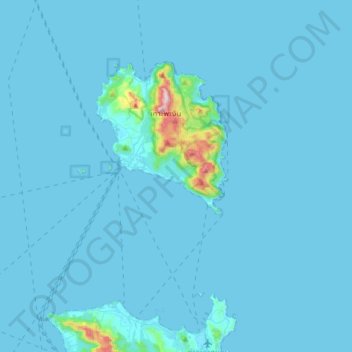 Mapa topográfico Ban Tai, altitud, relieve