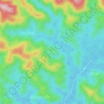 Mapa topográfico Lantik, altitud, relieve