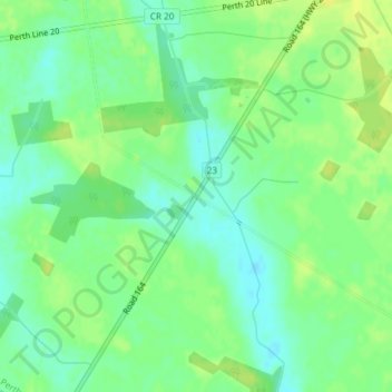 Mapa topográfico Mount Pleasant, altitud, relieve