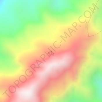 Mapa topográfico Cerro La Cuncia, altitud, relieve