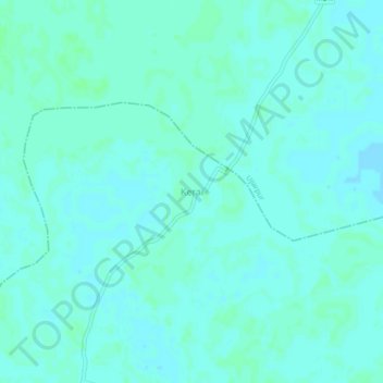 Mapa topográfico Kerai, altitud, relieve