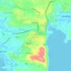 Mapa topográfico Mahabang Parang, altitud, relieve