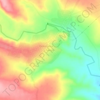 Mapa topográfico Meslo, altitud, relieve