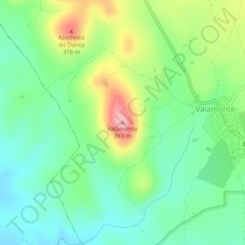 Mapa topográfico Vaiamonte, altitud, relieve