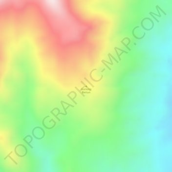 Mapa topográfico Gunung Beriun, altitud, relieve