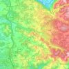 Mapa topográfico Buje, altitud, relieve