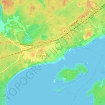 Mapa topográfico Kärret, altitud, relieve