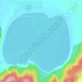 Mapa topográfico Harding Lake, altitud, relieve