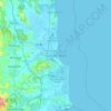 Mapa topográfico Maroochydore, altitud, relieve