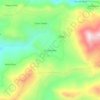 Mapa topográfico Cushcanday, altitud, relieve