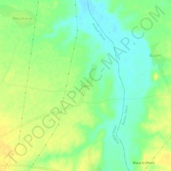 Mapa topográfico Tapri, altitud, relieve