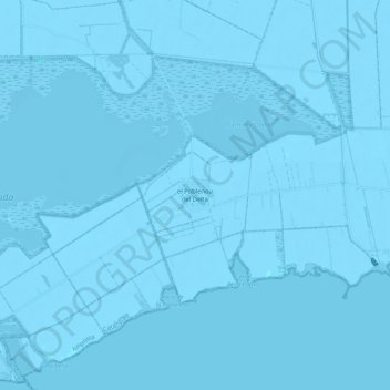 Mapa topográfico el Poblenou del Delta, altitud, relieve
