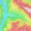 Mapa topográfico Lunz, altitud, relieve