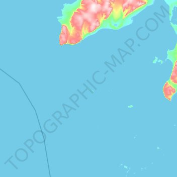 Mapa topográfico Ækongen, altitud, relieve