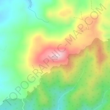 Mapa topográfico Mount Lumot, altitud, relieve
