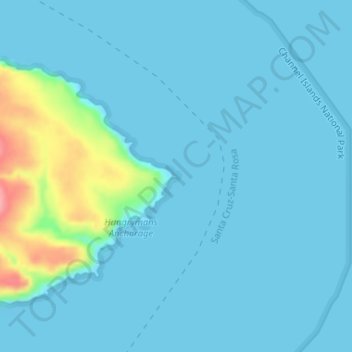 Mapa topográfico San Pedro Point, altitud, relieve
