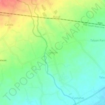 Mapa topográfico Limbon, altitud, relieve