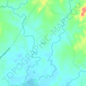 Mapa topográfico Asid, altitud, relieve