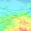 Mapa topográfico Kandeman, altitud, relieve