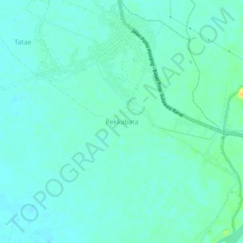 Mapa topográfico Pekkabata, altitud, relieve