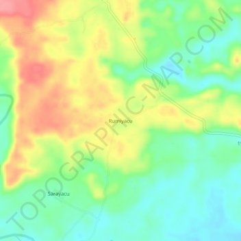 Mapa topográfico Rumiyacu, altitud, relieve