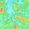 Mapa topográfico 곡남리, altitud, relieve
