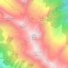 Mapa topográfico Monte Seleron, altitud, relieve