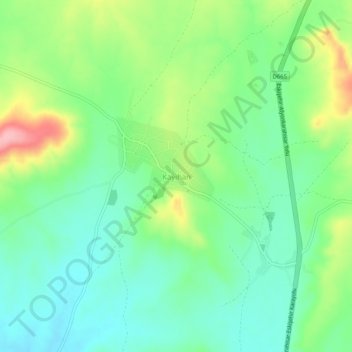 Mapa topográfico Kayıhan, altitud, relieve